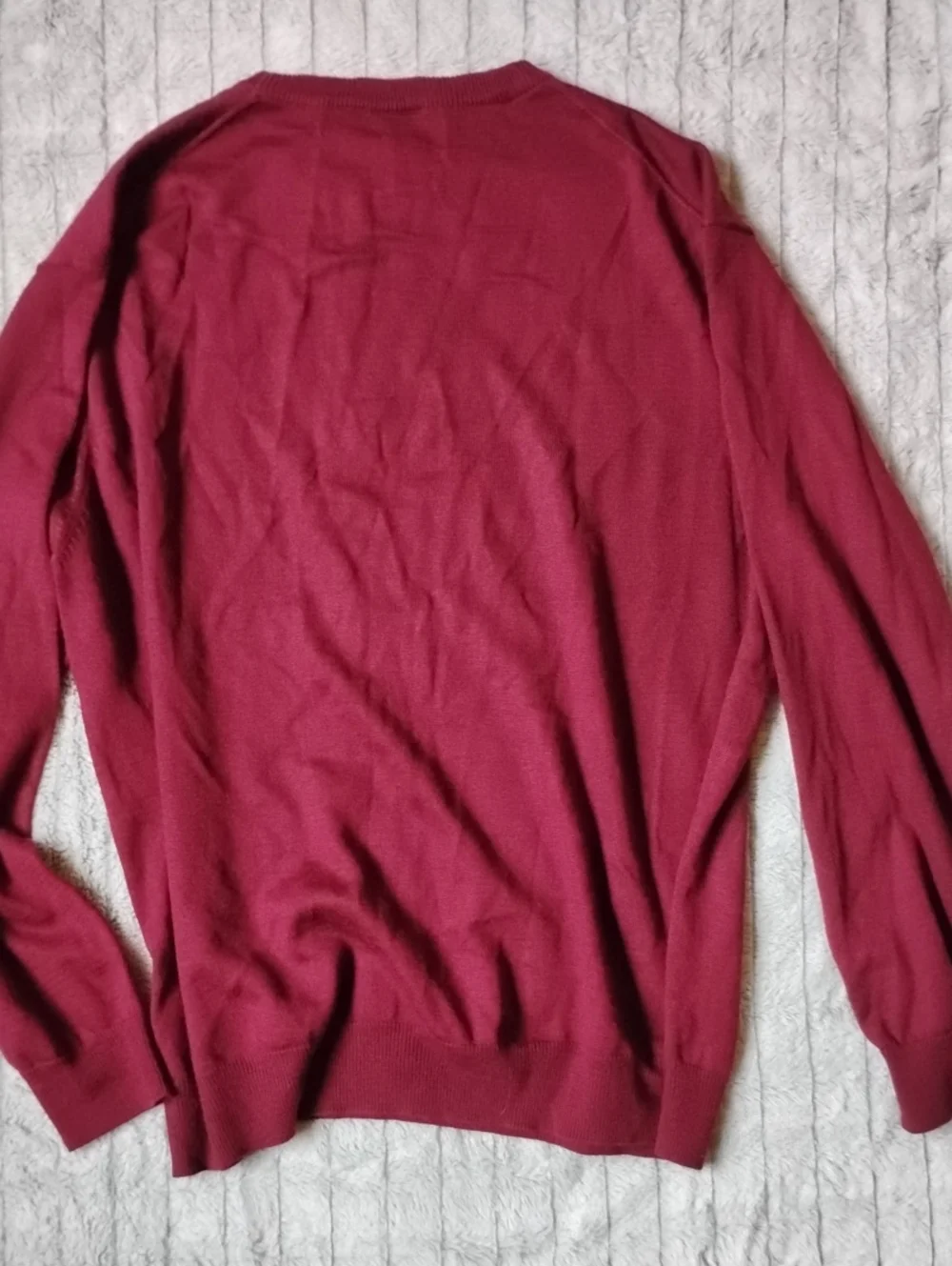 Rich Burgundy MERINO WOOL Blend Jos. A. Bank Executive Collection XL Sweater